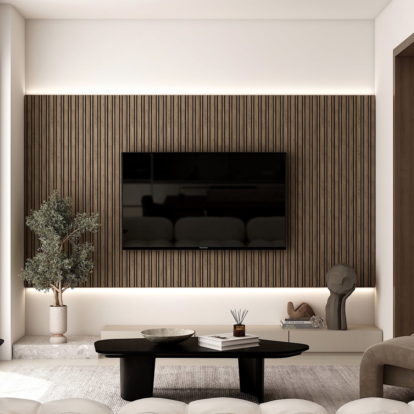 WOODARQ Walnut ARQ® Slimwide Slats