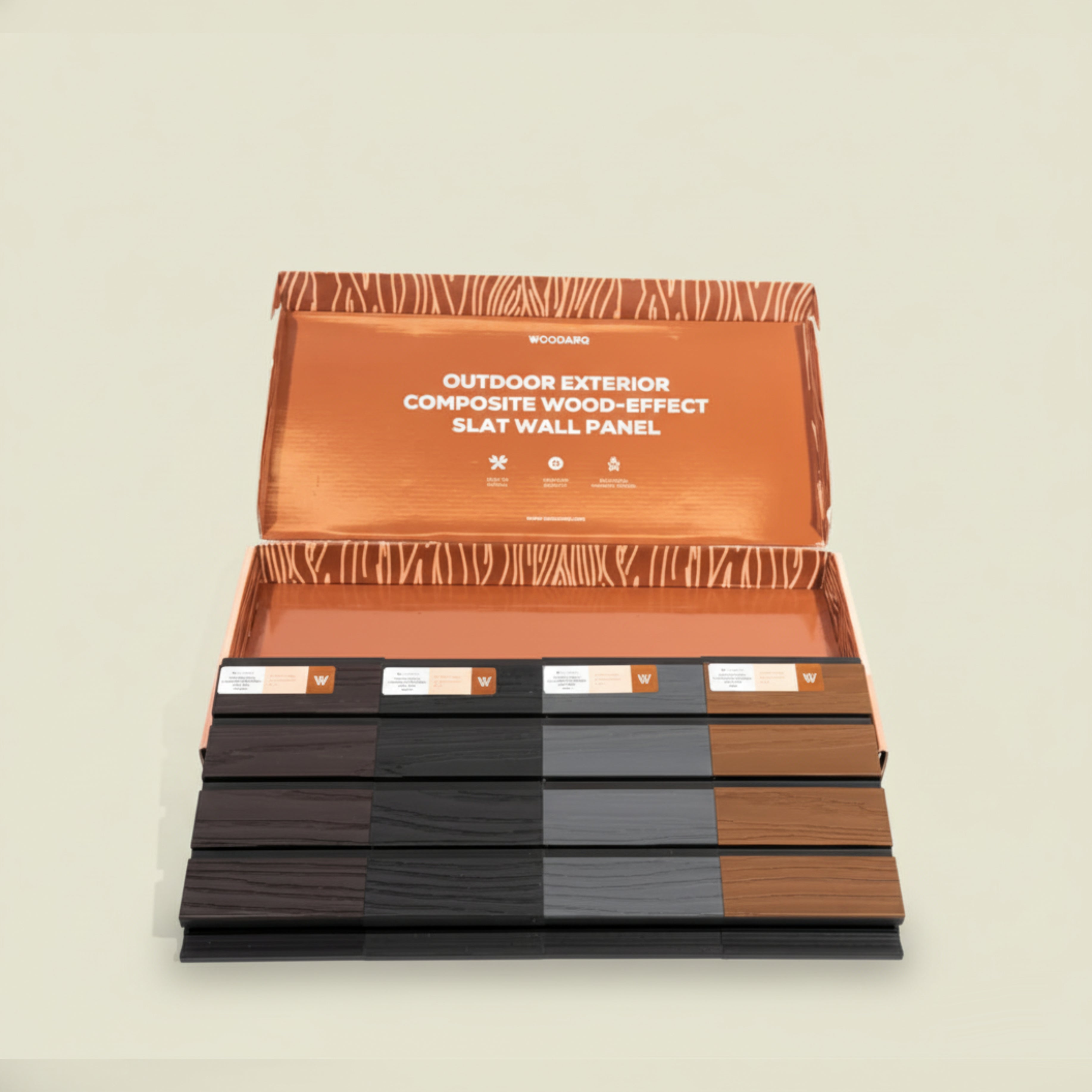 ARQ® Outdoor Exterior Composite Wood-Effect Slat Wall Panel Sample