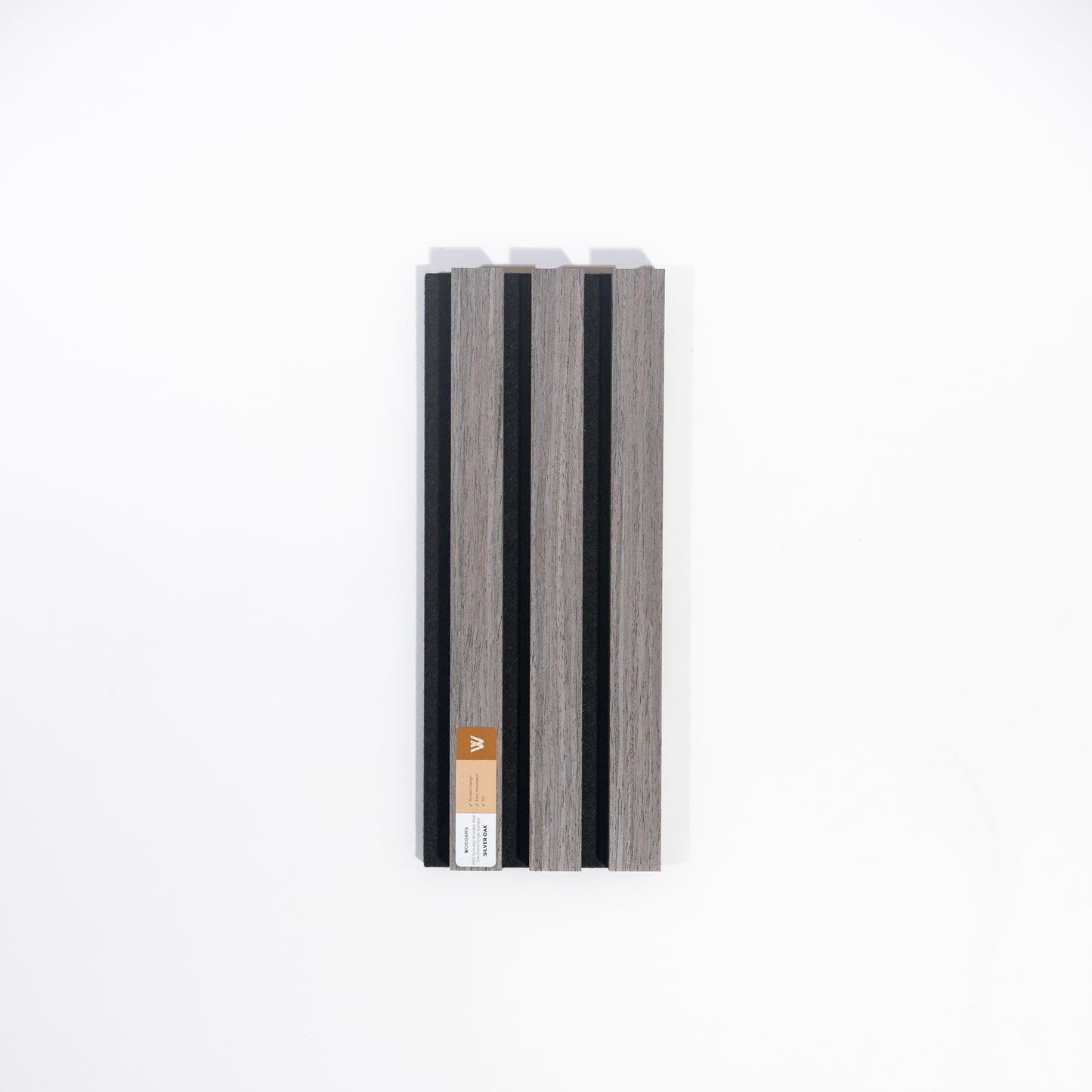 ARQ® Acoustic Wooden Wall Slat Panel / Single Silver Oak Sample