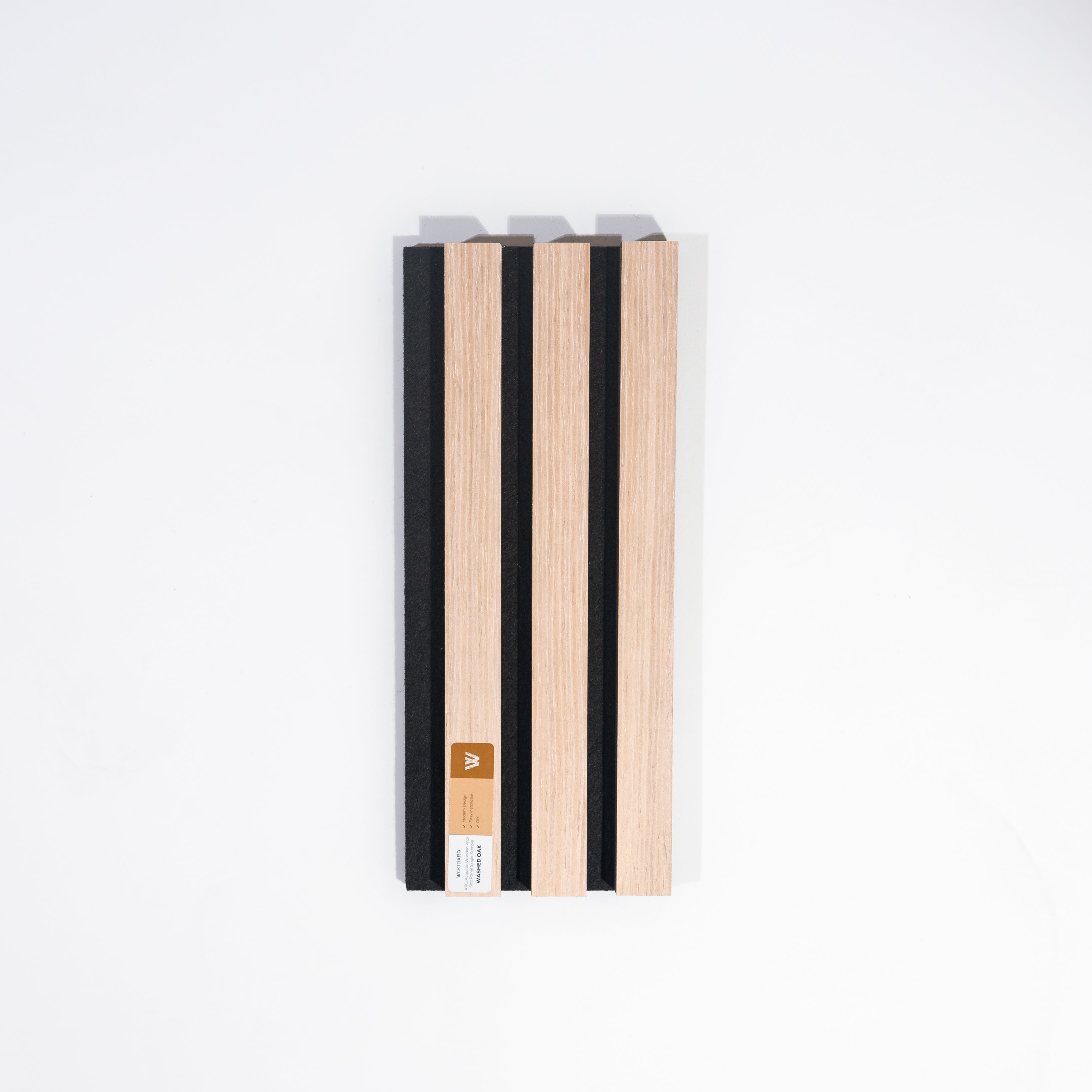 ARQ® Acoustic Wooden Wall Slat Panel / Single Washed Oak Sample