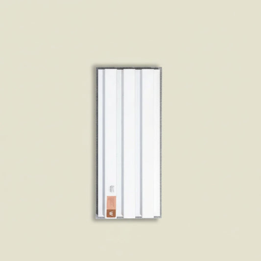 ARQ® Acoustic Wooden Wall Slat Panel / Single White Gray-Felt Sample