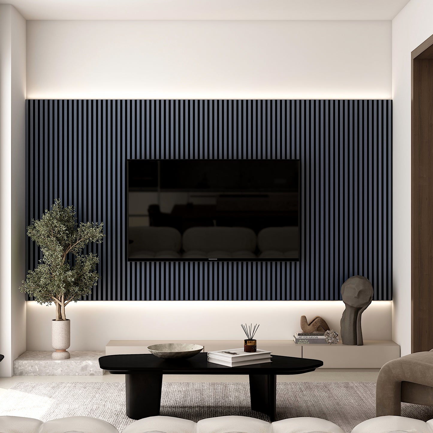 ARQ® Acoustic Colored Wooden Wall Slat Panel