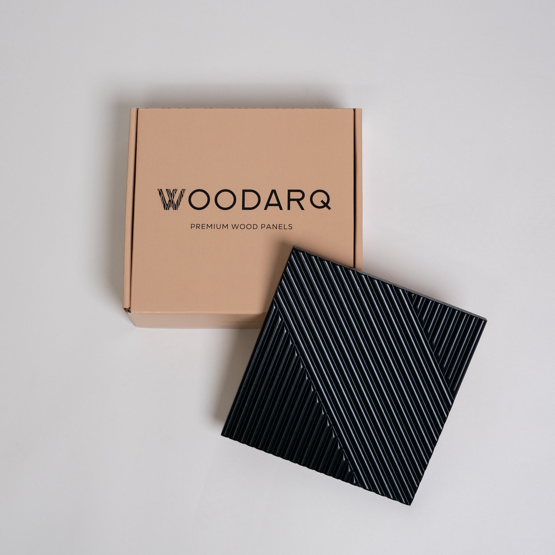 Solid Wood Wall Panel Sample In Black By Woodarq