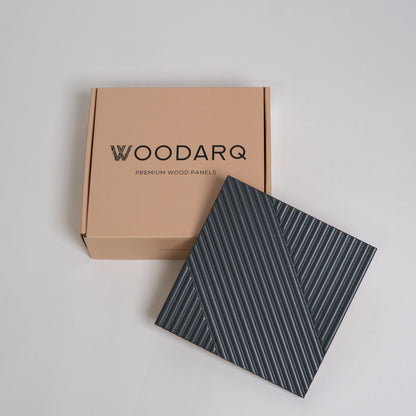 Solid Wood Wall Panel Sample Set By Woodarq In Gray