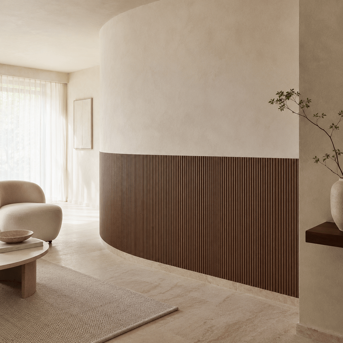 Mini-Ridge Flexible Tambour Wood Panels