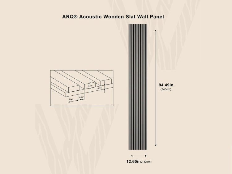 ARQ® Acoustic Colored Wooden Wall Slat Panel