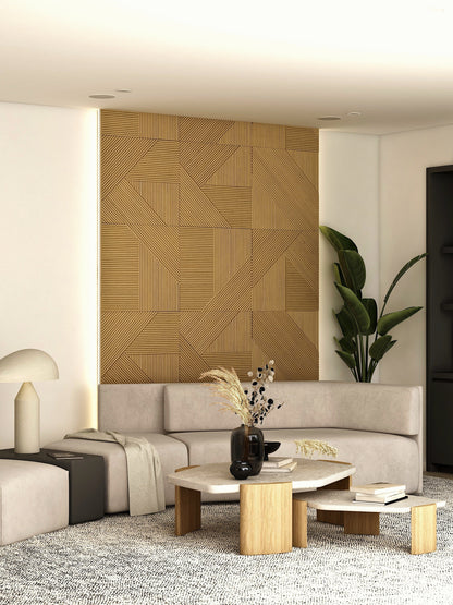 WOODARQ Light Oak / Large ARQ® Natural Solid Wood Wall Panels