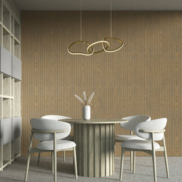 WOODARQ Wall Paneling Full Height (94.49" x 23.62") / Oak ARQ® Zigzag Flexible Tambour Wood Panels thumbnail 3
