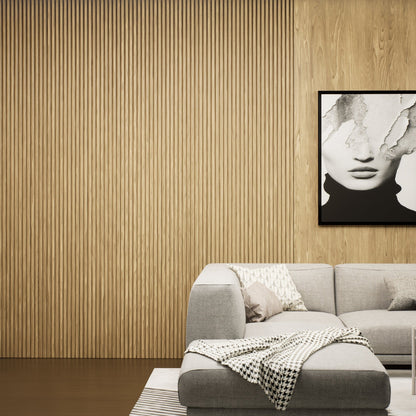 WOODARQ Wall Paneling Half Height (47.24" x 23.62") / Oak ARQ® Ridge Flexible Tambour Wood Panels