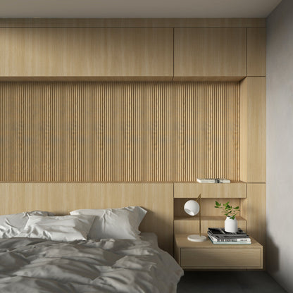 WOODARQ Wall Paneling Half Height (47.24" x 23.62") / Oak ARQ® Zigzag Flexible Tambour Wood Panels