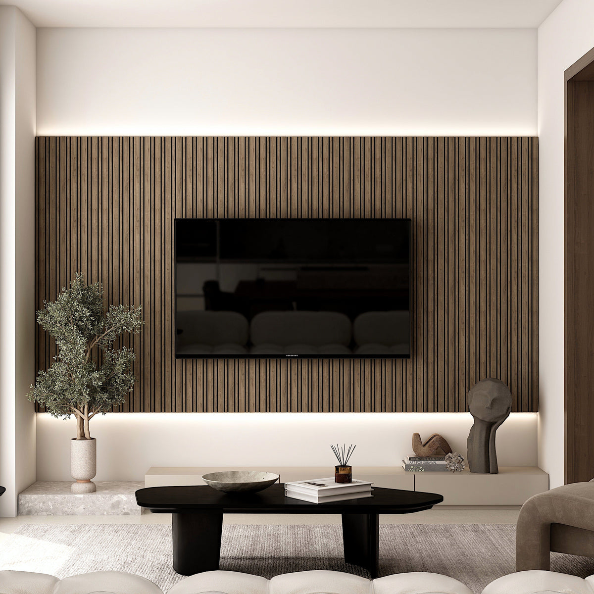 WOODARQ Walnut ARQ® Slimwide Slats